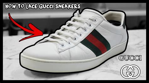 how to factory lace gucci ace sneakers the right|how to lace Gucci shoes.